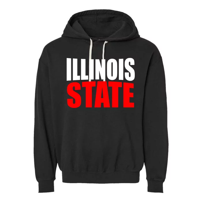 Illinois State Garment-Dyed Fleece Hoodie