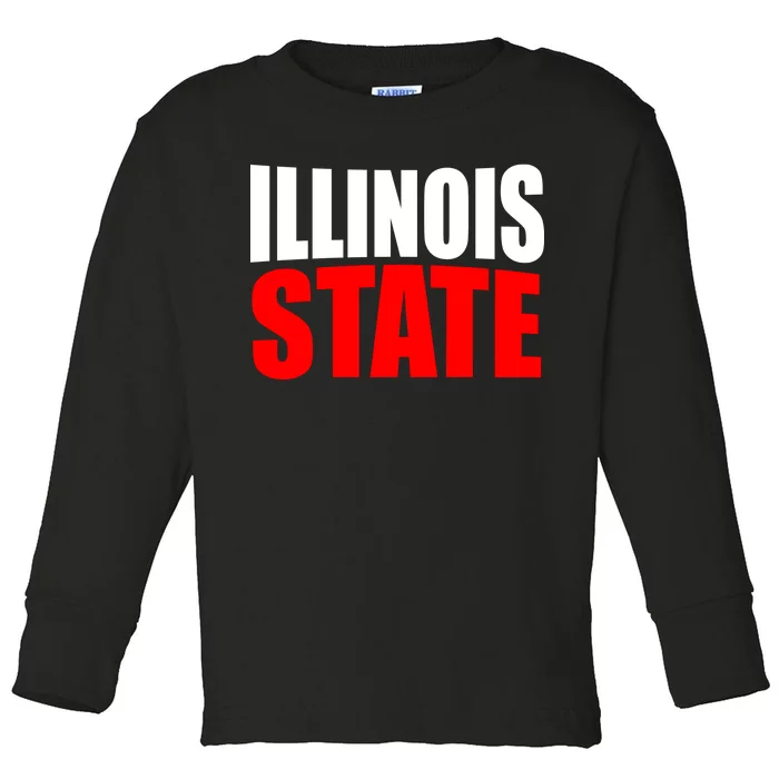 Illinois State Toddler Long Sleeve Shirt