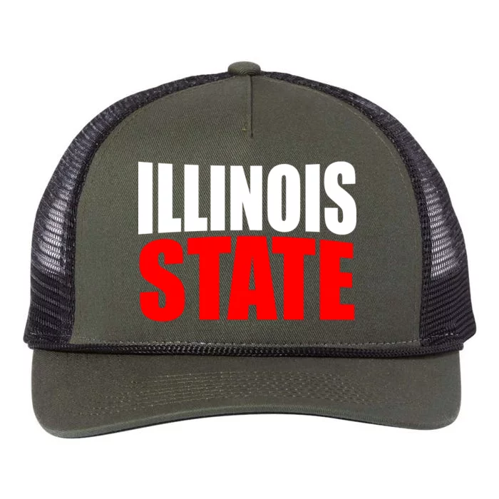 Illinois State Retro Rope Trucker Hat Cap