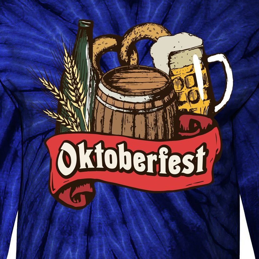 Illustration Oktoberfest Tie-Dye Long Sleeve Shirt