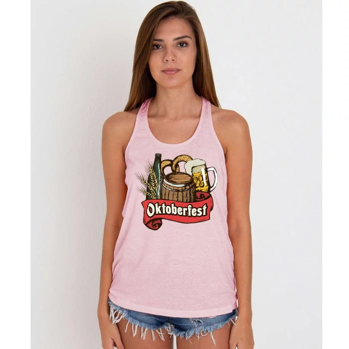 Illustration Oktoberfest Women's Knotted Racerback Tank