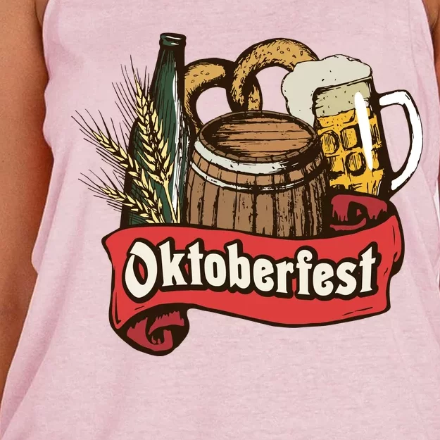 Illustration Oktoberfest Women's Knotted Racerback Tank