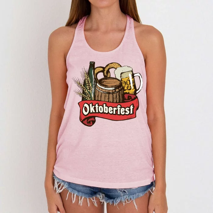 Illustration Oktoberfest Women's Knotted Racerback Tank