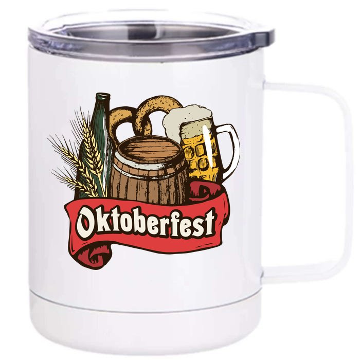 Illustration Oktoberfest Front & Back 12oz Stainless Steel Tumbler Cup