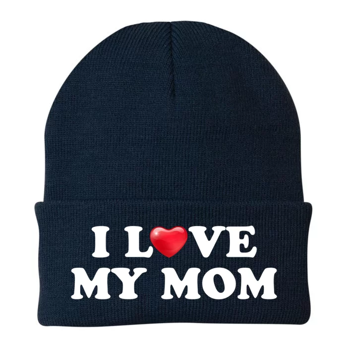 I Love My Mom Gift Knit Cap Winter Beanie