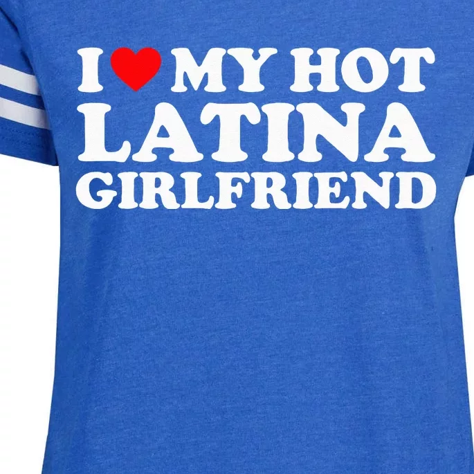 I Love My Hot Latina Girlfriend I Heart My Hot Latina GF Enza Ladies Jersey Football T-Shirt