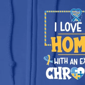 I Love My Homie With An Extra Chromie Autism Awareness Day Great Gift Full Zip Hoodie