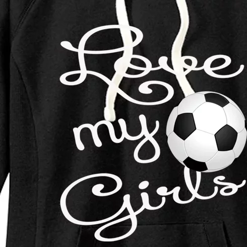 I Love My Soccer Futbol Great Gift For Momgiftcute Soccer Mom Gift Women's Fleece Hoodie