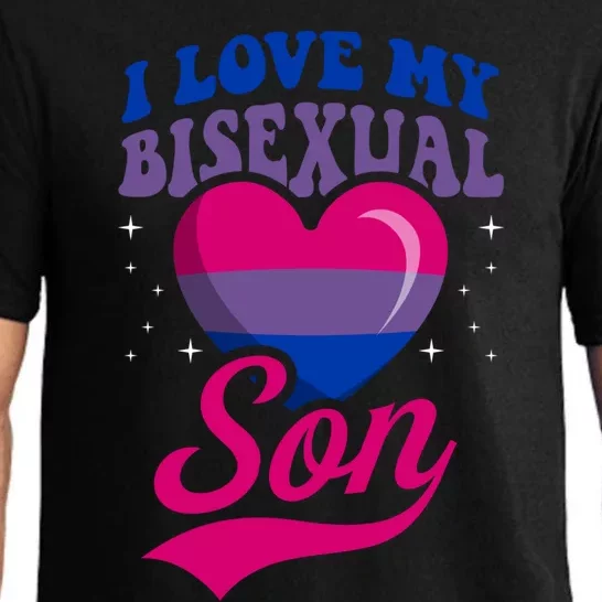 I Love My Bisexual Son Bisexual Pride Flag Rainbow Mom Dad Cute Gift Pajama Set