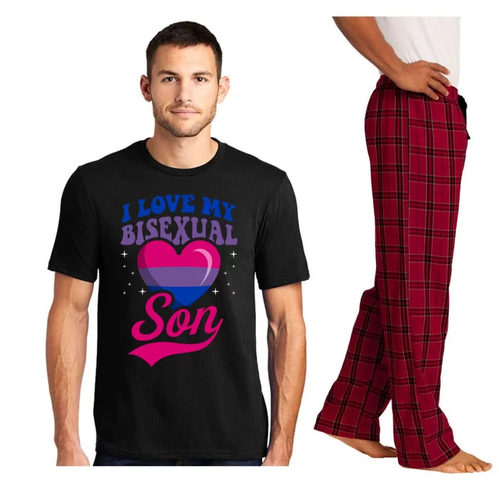 I Love My Bisexual Son Bisexual Pride Flag Rainbow Mom Dad Cute Gift Pajama Set