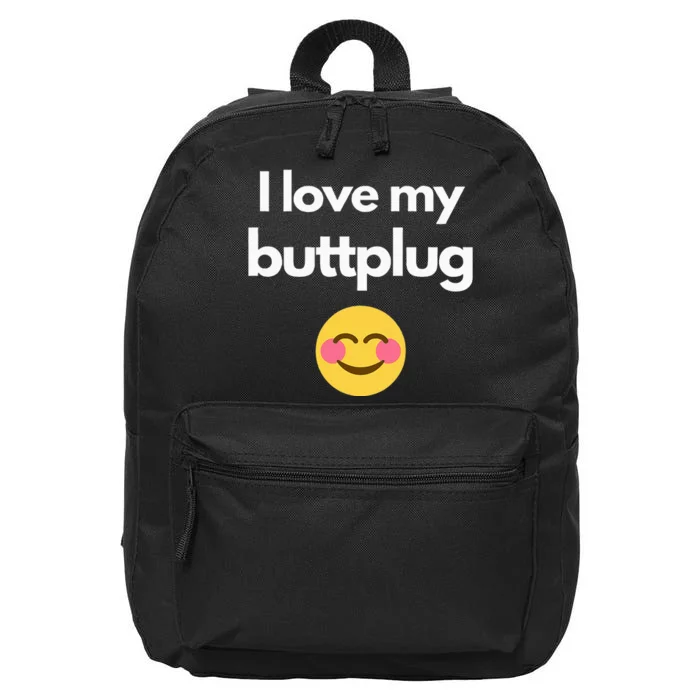 I Love My Buttplug 16 in Basic Backpack