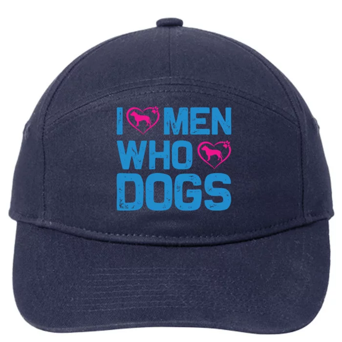 I Love Man Who Loves Dogs 7-Panel Snapback Hat