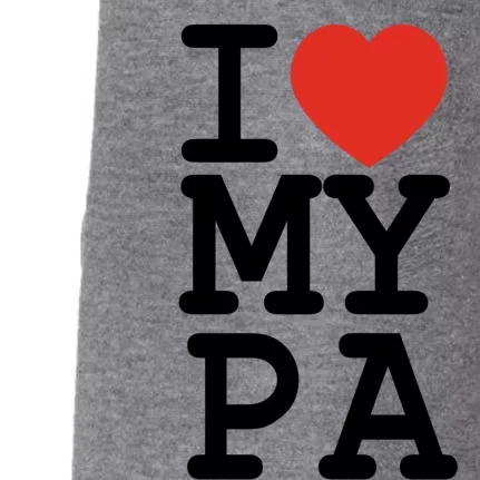 I Love My Pa Family Matching Valentines Day Gift Doggie 3-End Fleece Hoodie