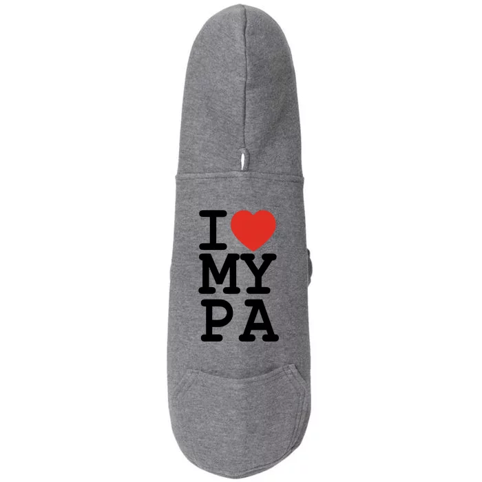 I Love My Pa Family Matching Valentines Day Gift Doggie 3-End Fleece Hoodie