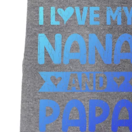 I Love My Nana And Papa Funny Grandparents Graphic Gift Doggie 3-End Fleece Hoodie