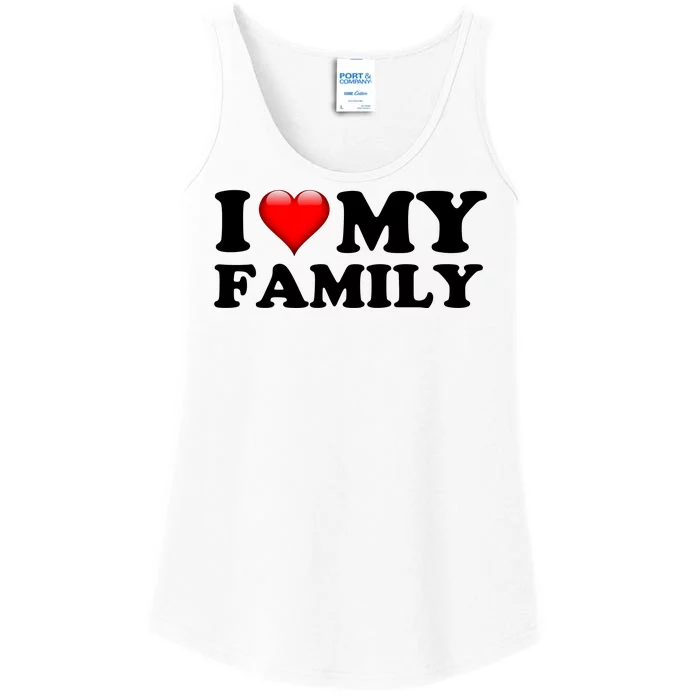 I Love My Family Ladies Essential Tank