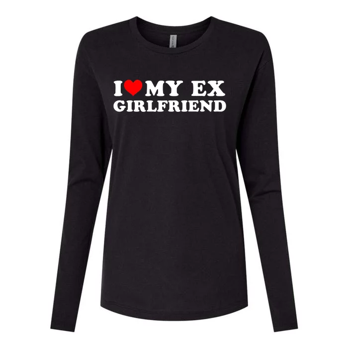 I Love My EX Girlfriend I Heart My Ex Girlfriend GF Womens Cotton Relaxed Long Sleeve T-Shirt