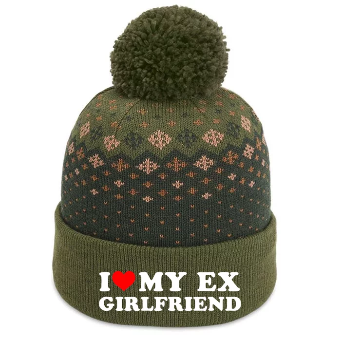 I Love My EX Girlfriend I Heart My Ex Girlfriend GF The Baniff Cuffed Pom Beanie