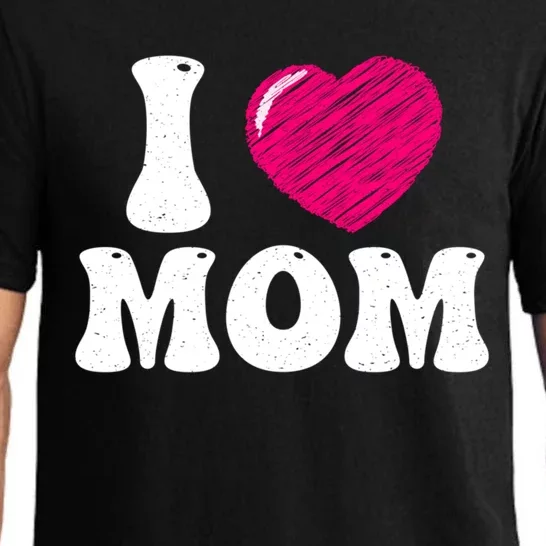 I Love My Mom Valentine's Day Mother's Day For Mother Mommy Gift Pajama Set