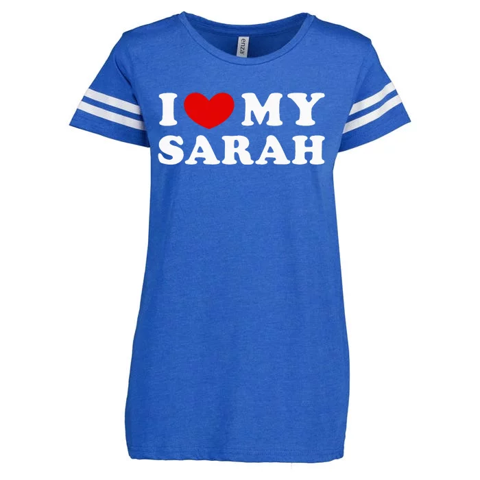 I Love My Sarah Enza Ladies Jersey Football T-Shirt