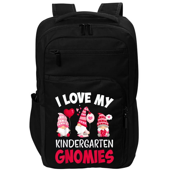 I Love My Kindergarten Gnomies Cute Valentines Day Teacher Impact Tech Backpack