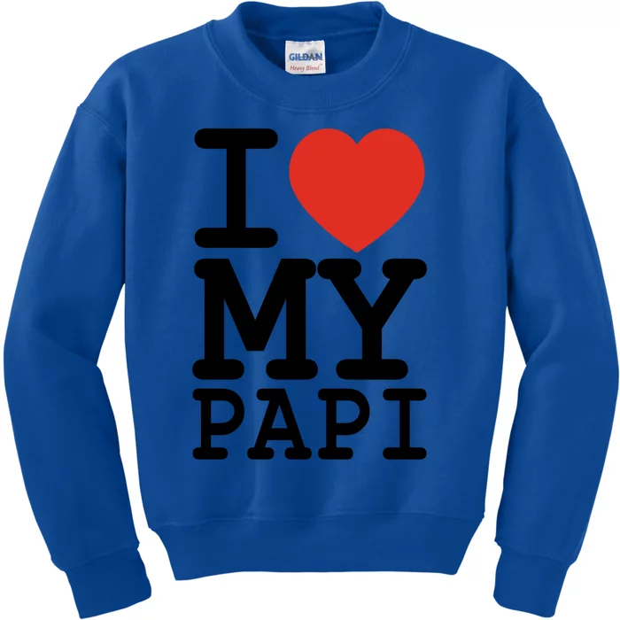 I Love My Papi Family Matching Valentines Day Gift Kids Sweatshirt