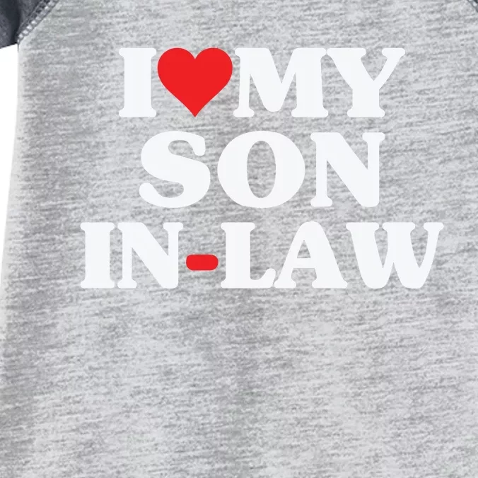 I Love My Son In Law Heart Funny Infant Baby Jersey Bodysuit