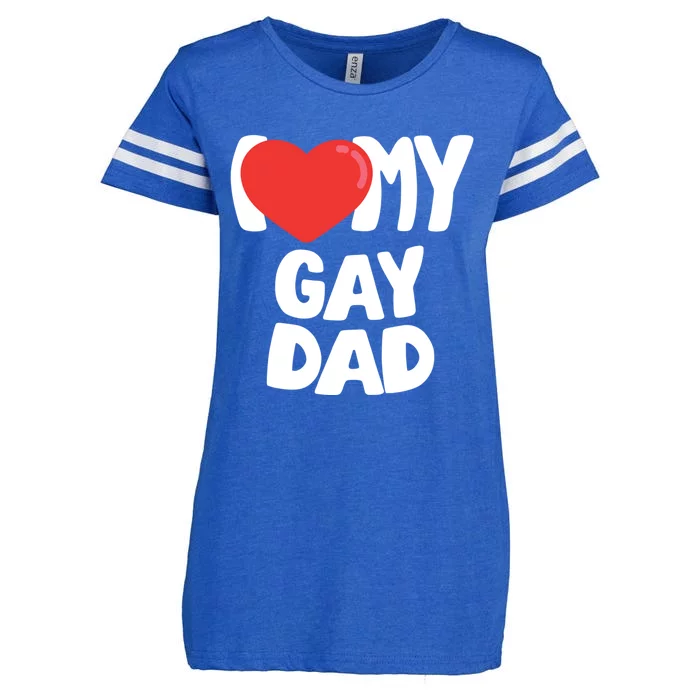 I Love My Dad Cool Gift Enza Ladies Jersey Football T-Shirt