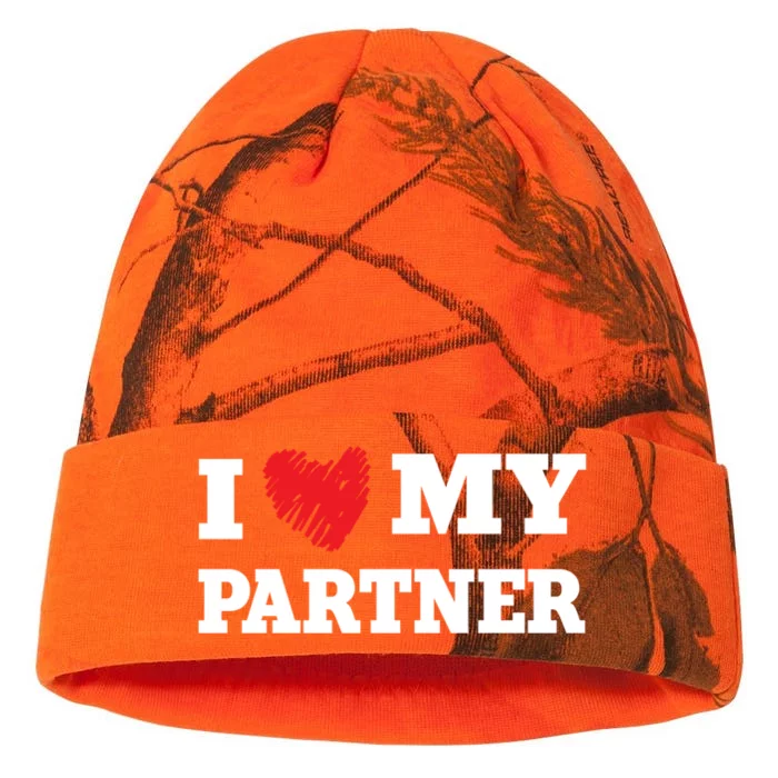 I Love My Partner Favorite Family Member Valentines Wife Great Gift Kati - 12in Camo Beanie