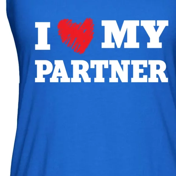 I Love My Partner Favorite Family Member Valentines Wife Great Gift Ladies Essential Flowy Tank