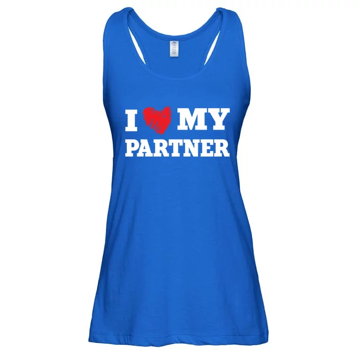 I Love My Partner Favorite Family Member Valentines Wife Great Gift Ladies Essential Flowy Tank