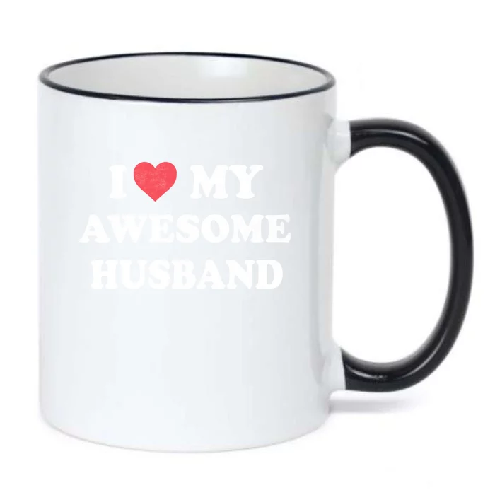 I Love My Awesome Husband Happy Valentines Day Meaningful Gift Black Color Changing Mug