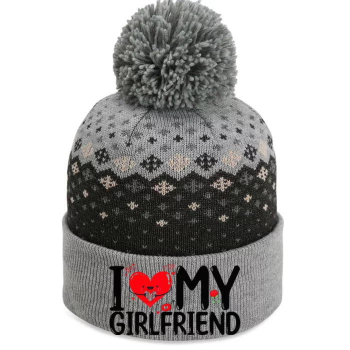 I Love My Girlfriend The Baniff Cuffed Pom Beanie