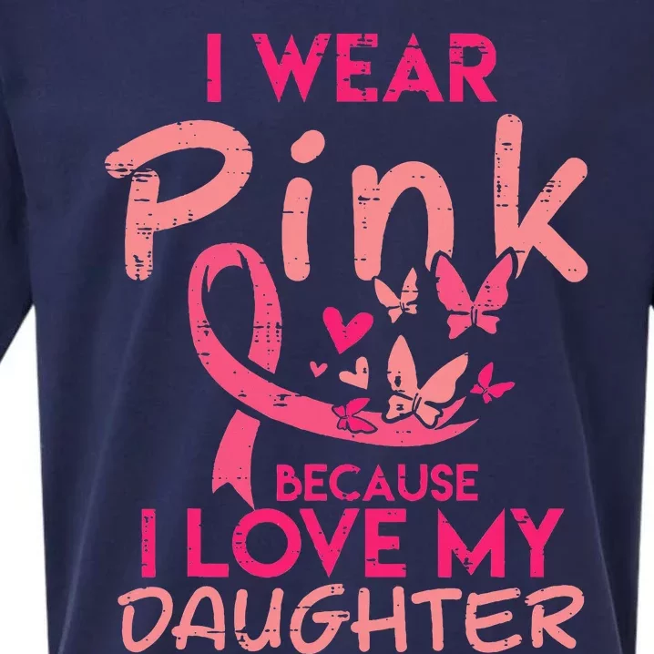 I Love My Daughter Breast Cancer Awareness Support Sueded Cloud Jersey T-Shirt