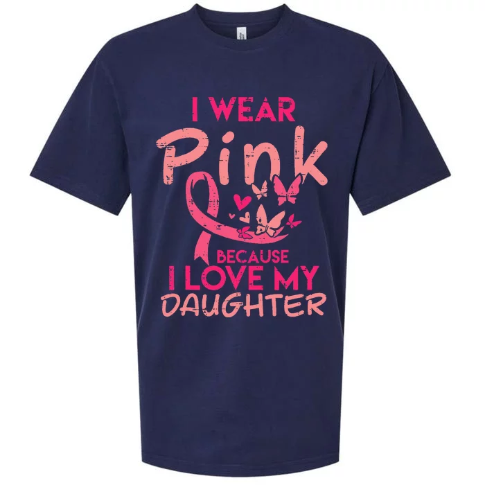 I Love My Daughter Breast Cancer Awareness Support Sueded Cloud Jersey T-Shirt