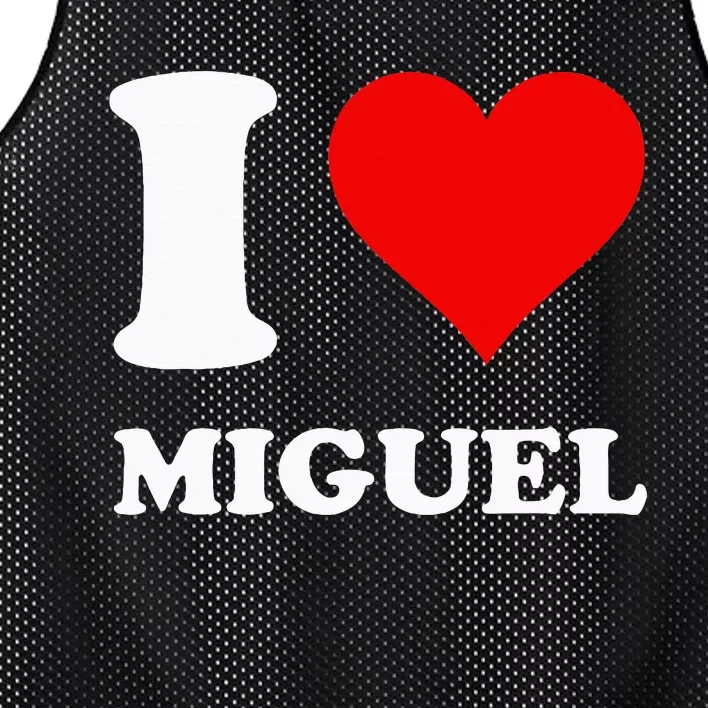 I Love Miguel Mesh Reversible Basketball Jersey Tank