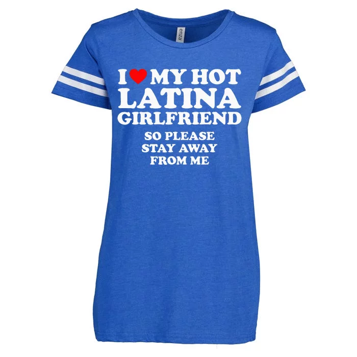 I Love My Hot Latina Girlfriend I Heart My Hot Latina Enza Ladies Jersey Football T-Shirt