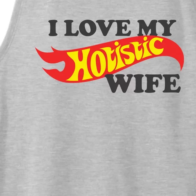 I Love My Hotistic Wife Ladies Tri-Blend Wicking Tank