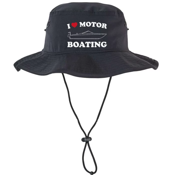 I Love Motor Boating Outfit Motorboat Lover Boater Legacy Cool Fit Booney Bucket Hat