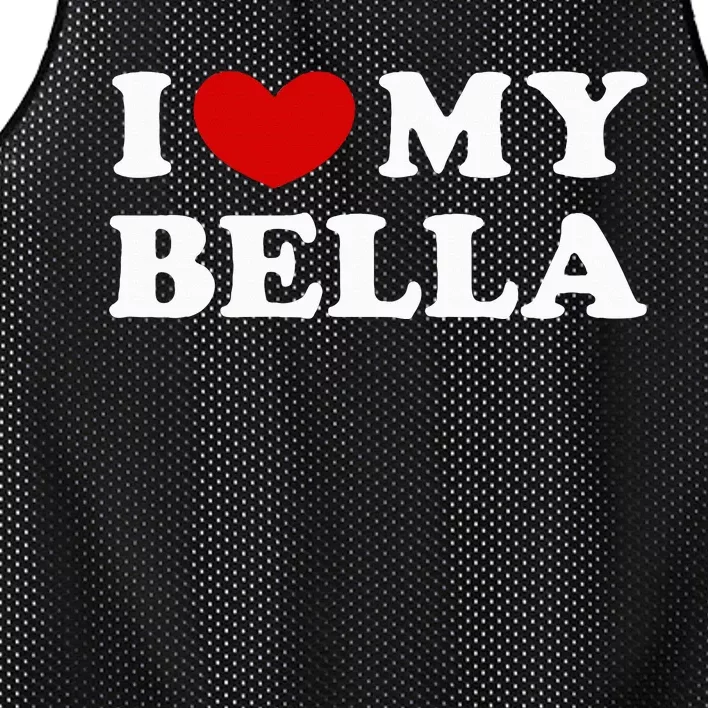 I Love My Bella Mesh Reversible Basketball Jersey Tank