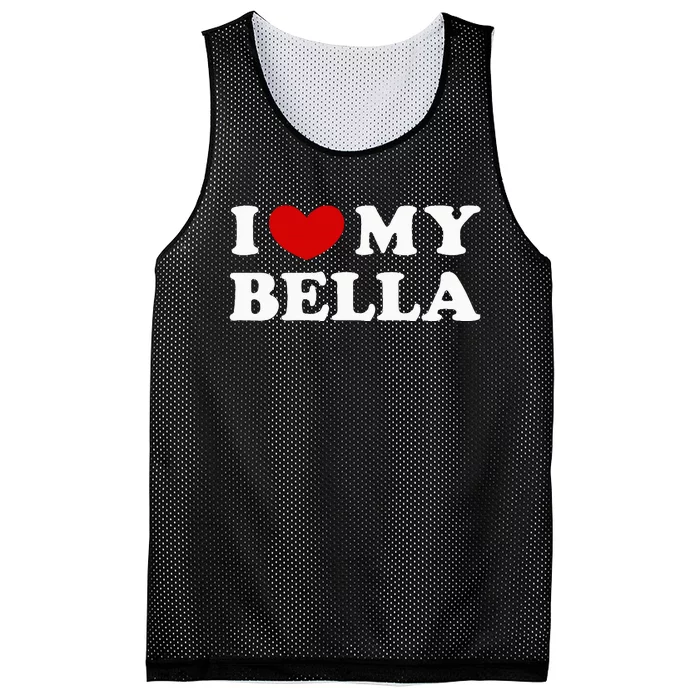 I Love My Bella Mesh Reversible Basketball Jersey Tank