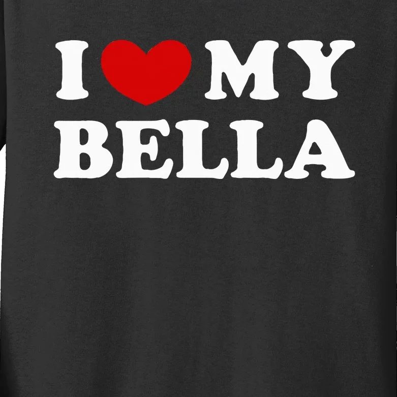 I Love My Bella Kids Long Sleeve Shirt