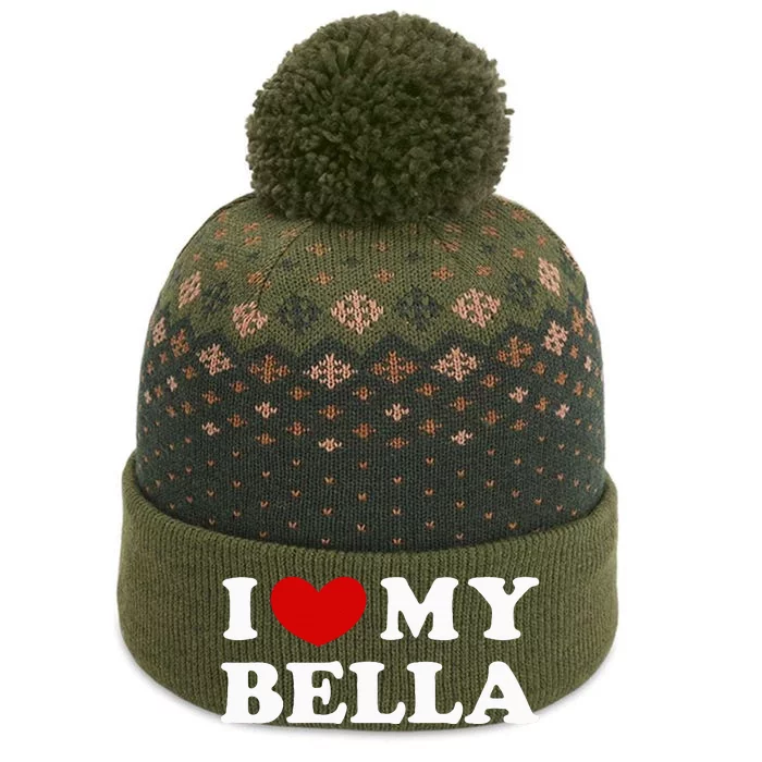 I Love My Bella The Baniff Cuffed Pom Beanie