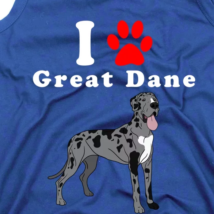 I Love My Great Dane Cute Gift Dog Lover Mom Or Dad Gift Tank Top