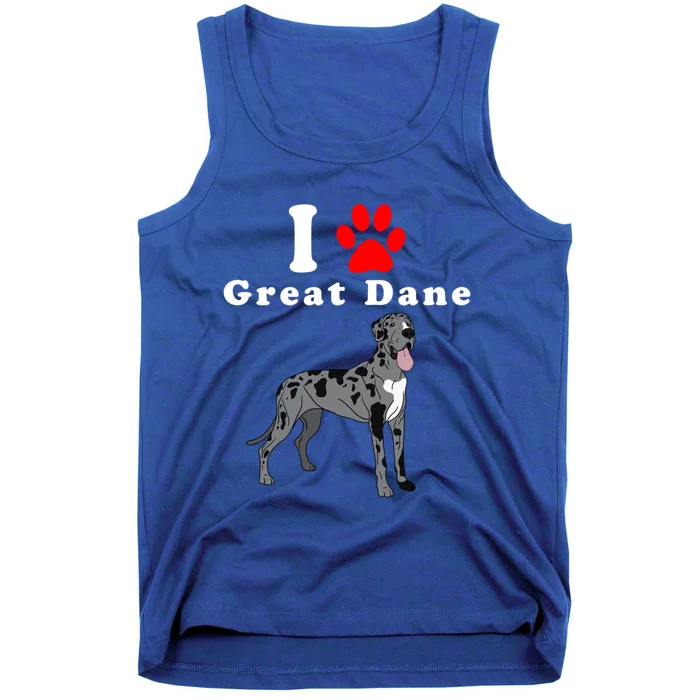 I Love My Great Dane Cute Gift Dog Lover Mom Or Dad Gift Tank Top