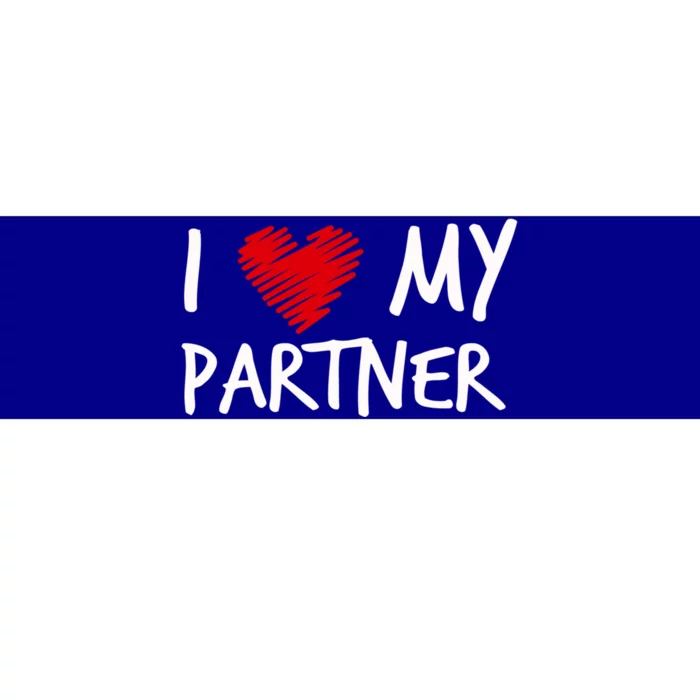 I Love My Partner Valentines Outfit Matching Wife Family Cute Gift Bumper Sticker