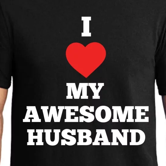 I Love My Awesome Husband Heart Valentines Day Anniversary Gift Pajama Set