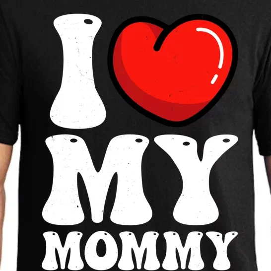 I Love My Mommy Mother's Day Heart Mom Grandma Gift Pajama Set