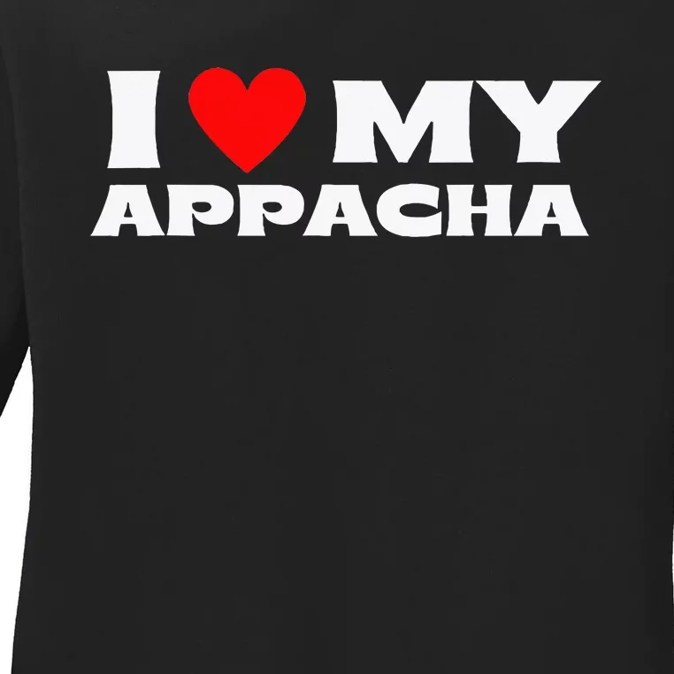 I Love My Appacha Grandpa Malayalam Language Ladies Long Sleeve Shirt