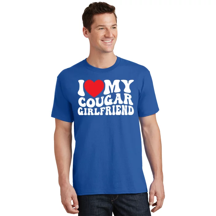 I Love My Cougar Friend Groovy Retro Gift T-Shirt